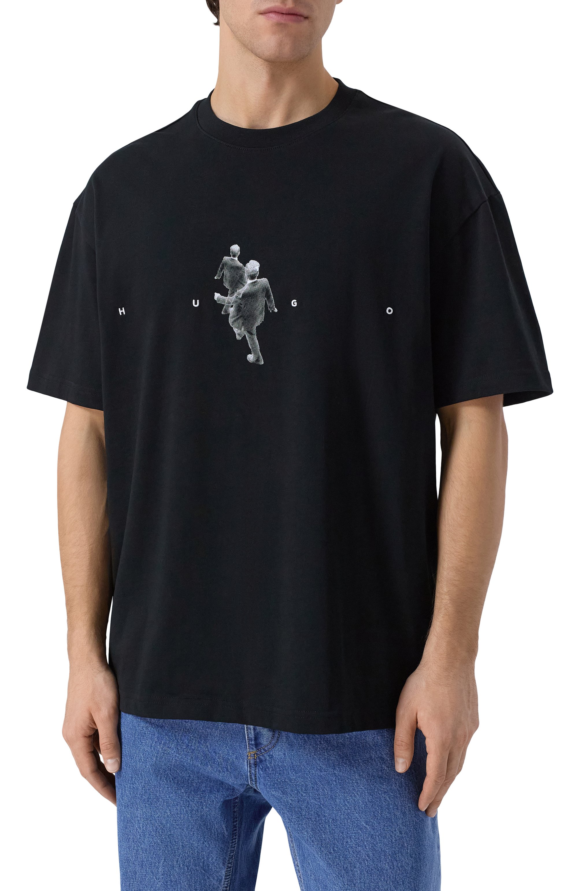 Хлопковая футболка HUGO, арт. 50553337, фото 3