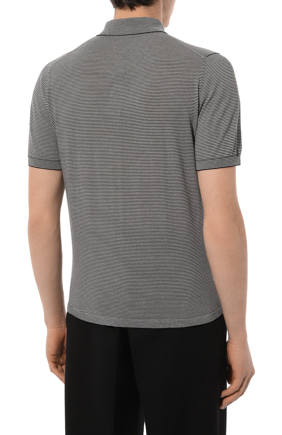 Хлопковое поло VAN LAACK черно-белого цвета по цене 19950 руб., арт. SANDR0/S00193, фото 4 Хлопковое поло VAN LAACK, арт. SANDR0/S00193, фото 4