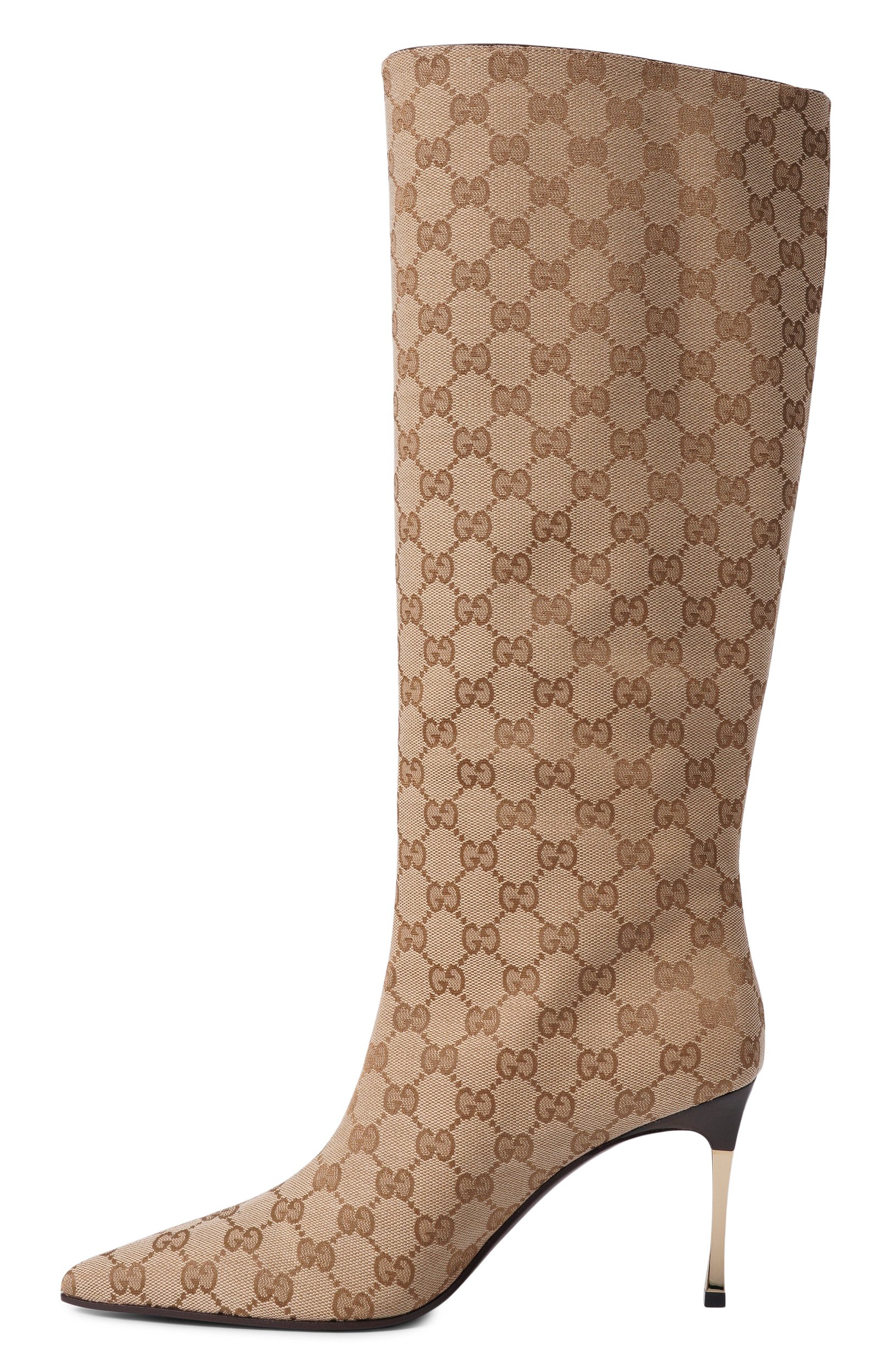 Текстильные сапоги bombshell GUCCI бежевого цвета по цене 228000 руб., арт. 865623/FAFWD, фото 4 Текстильные сапоги bombshell GUCCI, арт. 865623/FAFWD, фото 4