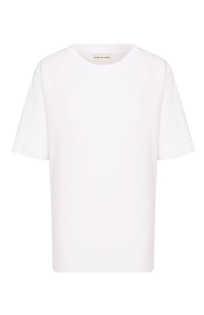 Женская хлопковая футболка DRIES VAN NOTEN, арт. 131100/3600