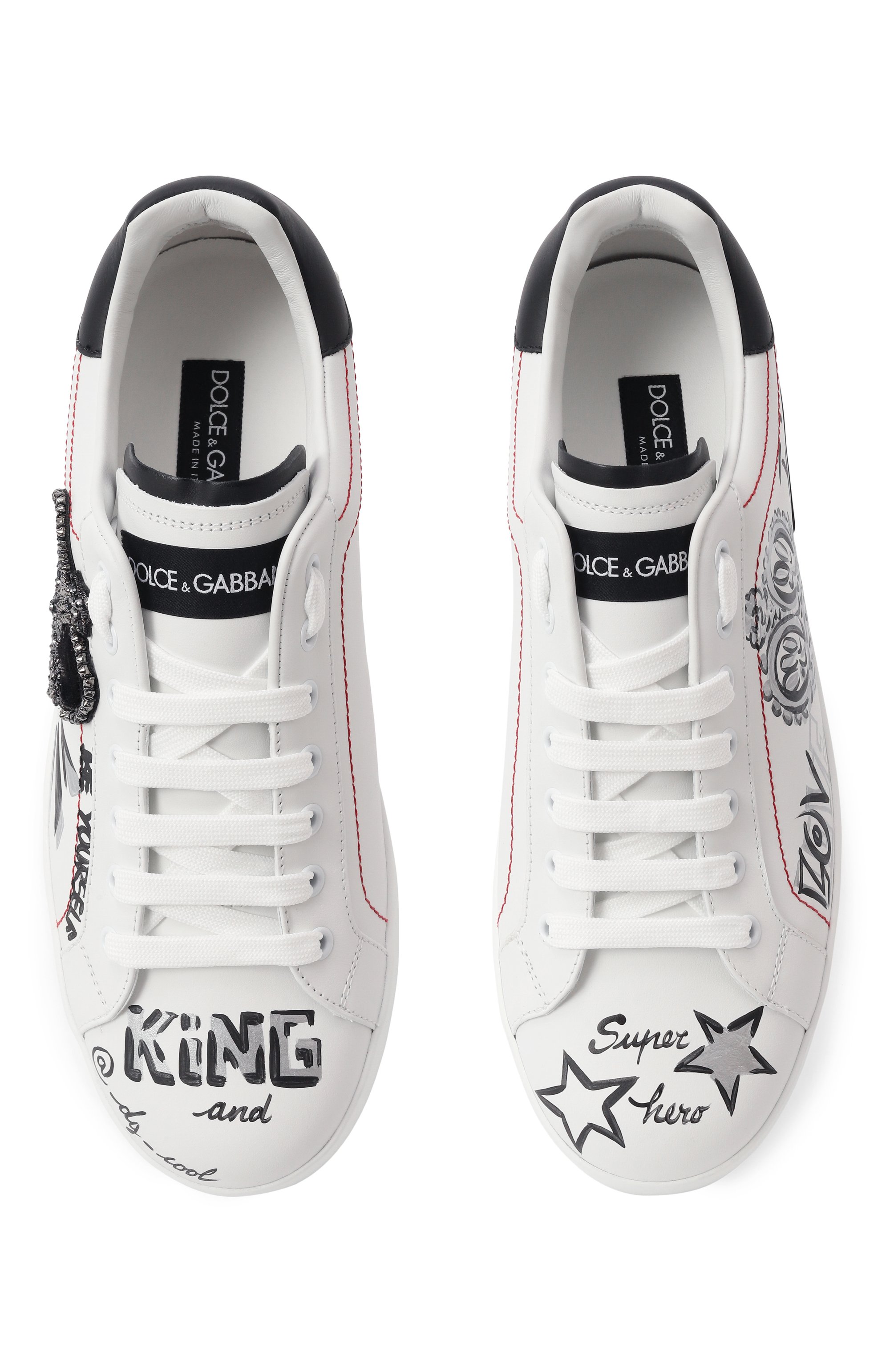 Кожаные кеды portofino DOLCE & GABBANA, арт. CS1760/A9AG1, фото 8