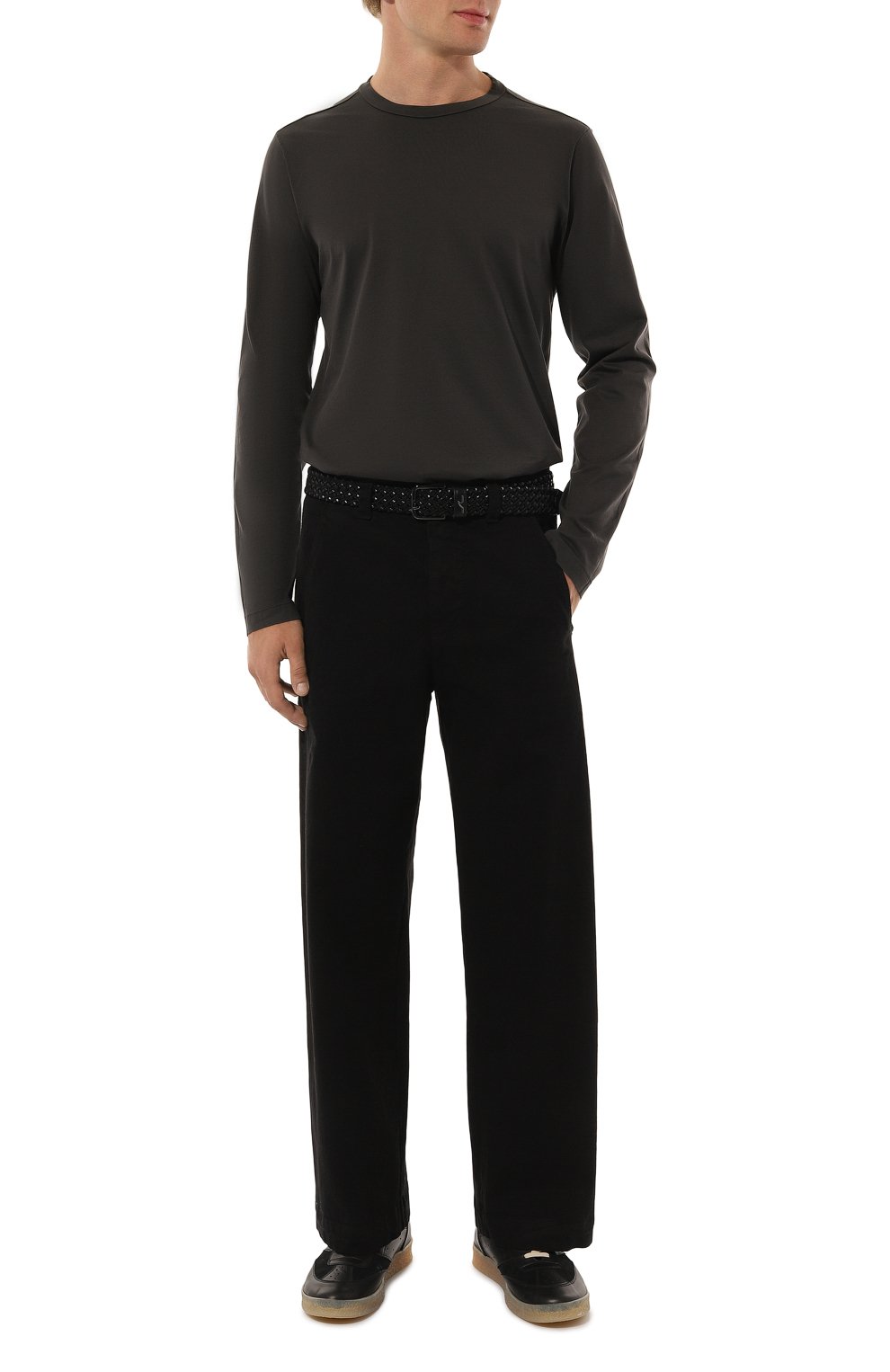 Хлопковый лонгслив TRANSIT темно-серого цвета по цене 15300 руб., арт. CFUTRY2371, фото 2 Хлопковый лонгслив TRANSIT, арт. CFUTRY2371, фото 2