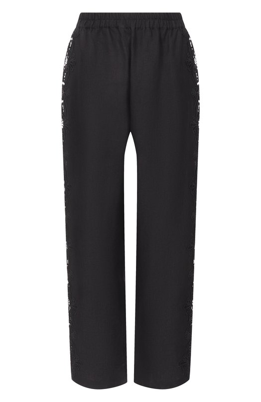 Льняные брюки Maurizio W01150881 Чёрный W01150881