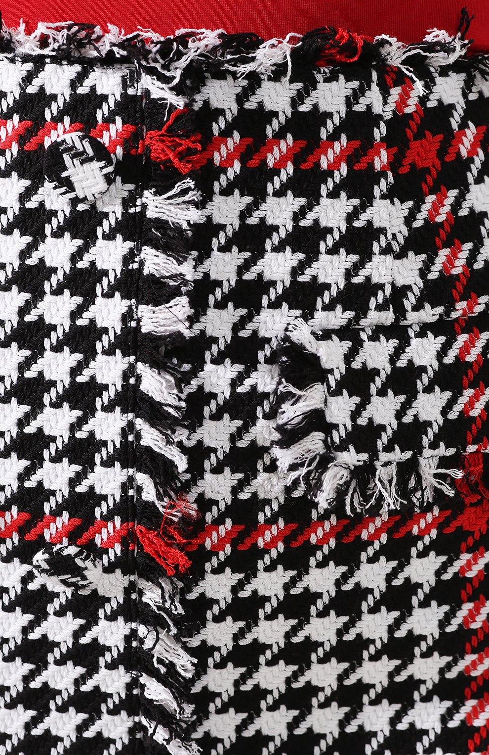 Твидовая юбка MSGM черно-белого цвета по цене 30700 руб., арт. 2641MDD06 195115, фото 5 Твидовая юбка MSGM, арт. 2641MDD06 195115, фото 5