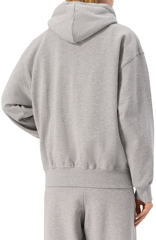 Хлопковое худи AECA WHITE AWCMFWBDTSPSO002C0.GREY/WHITE (XL) Серый  AWCMFWBDTSPSO002C0.GREY/WHITE (XL) Фото 4