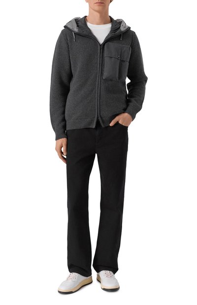 Шерстяной кардиган C.P. COMPANY темно-серого цвета по цене 84950 руб., арт. 19CMKN245A110149M, фото 2 Шерстяной кардиган C.P. COMPANY, арт. 19CMKN245A110149M, фото 2