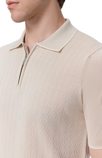 Поло из хлопка и шелка ANDREA CAMPAGNA, арт. SU26C0S280-01/C0S261, фото 5