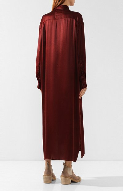 Шелковое платье UMA WANG темно-бордового цвета по цене 76450 руб., арт. A9 M UP5009, фото 4 Шелковое платье UMA WANG, арт. A9 M UP5009, фото 4