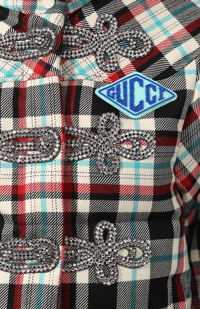 Пуховик GUCCI синего цвета по цене 253000 руб., арт. 516411/ZLK18, фото 5 Пуховик GUCCI, арт. 516411/ZLK18, фото 5