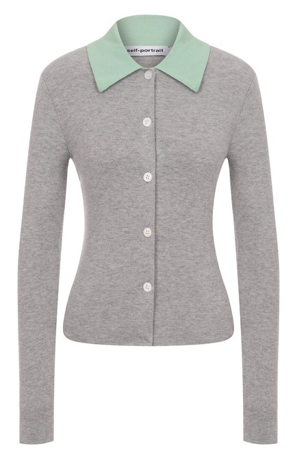Женский шерстяной кардиган SELF-PORTRAIT, арт. PF25097CGR