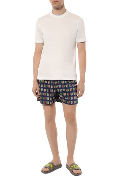 Шлепанцы MOSCHINO серого цвета по цене 13850 руб., арт. MB28022G1H/G1B, фото 2 Шлепанцы MOSCHINO, арт. MB28022G1H/G1B, фото 2