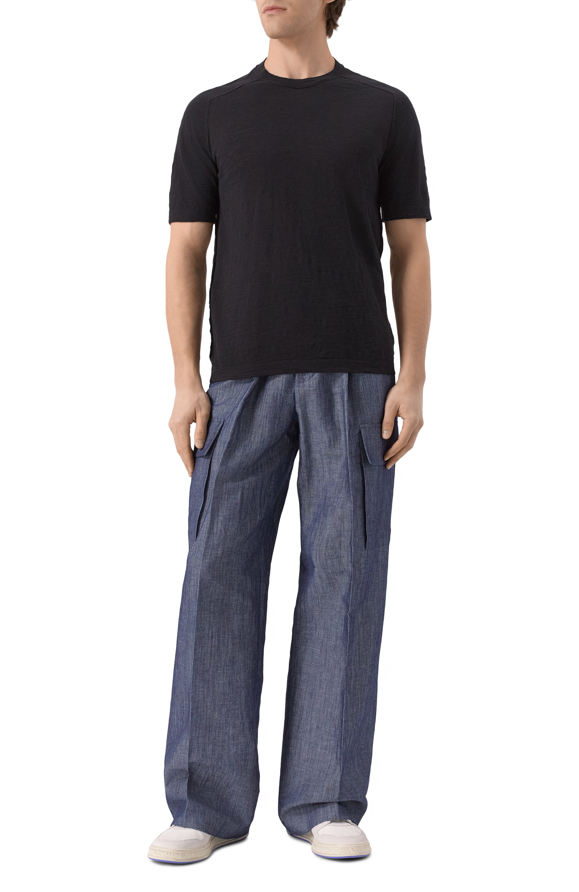 Футболка из хлопка и льна TRANSIT, арт. CFUTRZ8431, фото 2