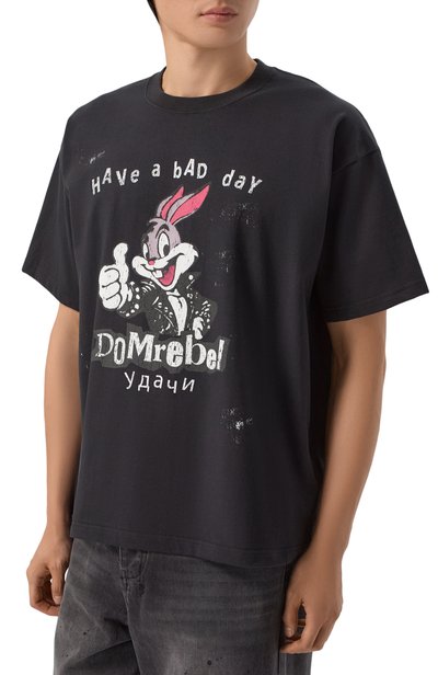 Хлопковая футболка DOMREBEL, арт. M G00D LUCK/T-SHIRT, фото 3