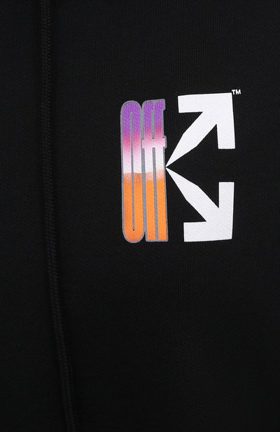 Хлопковое худи OFF-WHITE черного цвета по цене 56950 руб., арт. 0WBB016R21JER001, фото 5 Хлопковое худи OFF-WHITE, арт. 0WBB016R21JER001, фото 5