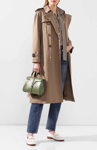 Тренч из смеси шерсти и хлопка CELINE бежевого цвета по цене 330000 руб., арт. 2M015984C, фото 2 Тренч из смеси шерсти и хлопка CELINE, арт. 2M015984C, фото 2