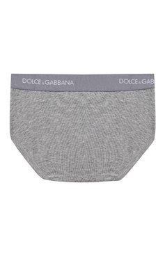 Детские комплект из двух брифов с логотипом бренда DOLCE & GABBANA серого цвета, арт. L4U700/0YG09 | Фото 3 (Рукава: Короткие; Материал сплава: Проставлено; Материал внешний: Хлопок; Ювелирные украшения: Назначено; Драгоценные камни: Проставлено; Статус проверки: Проверена категория; Ростовка одежда: 10 - 11 лет | 140 - 146см, 12 лет | 152 см, 2 года | 92 см, 3 года | 98 см, 4 года | 104 см, 6 лет | 116 см, 8 лет | 128 см)