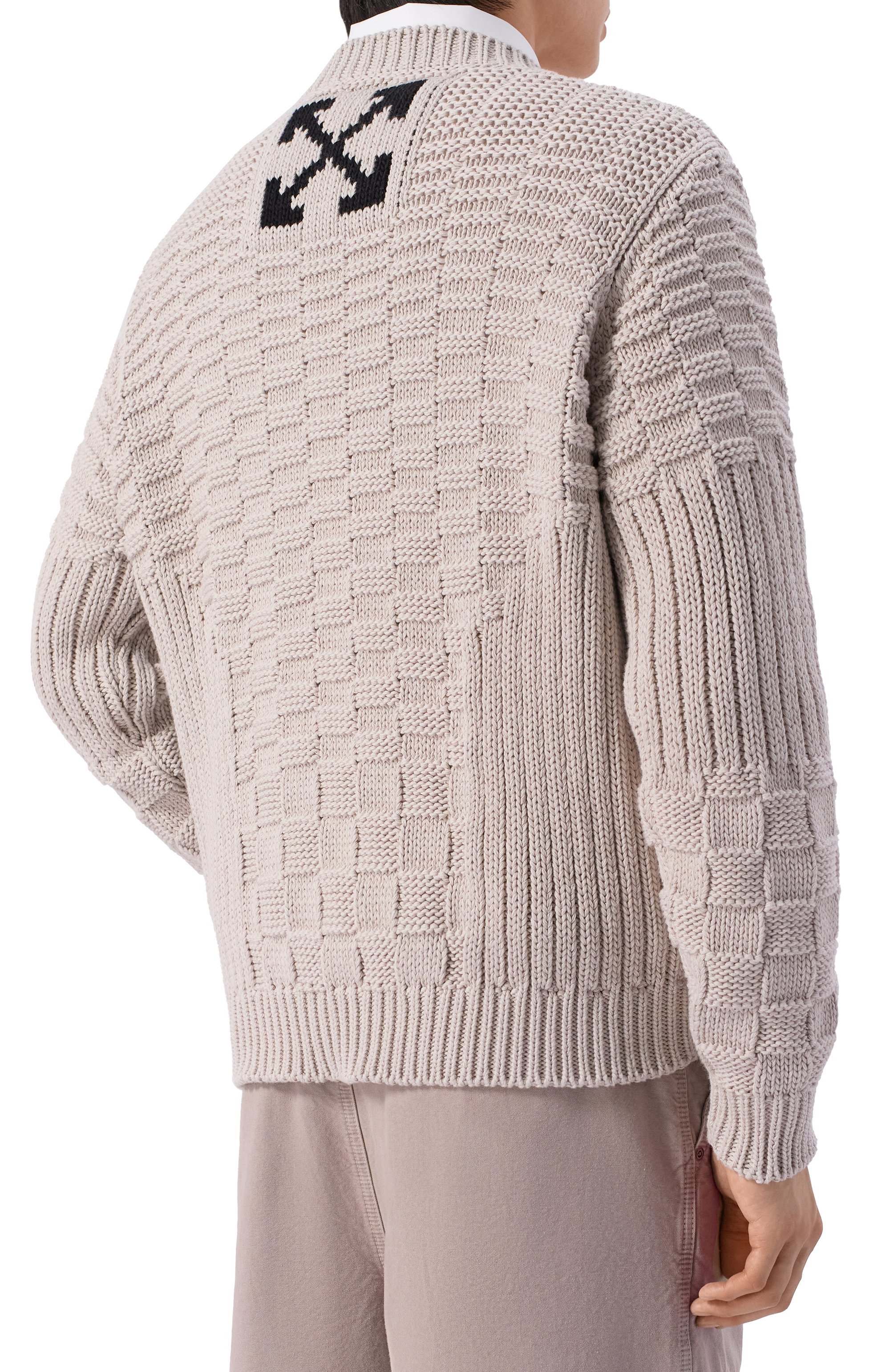 Хлопковый свитер OFF-WHITE, арт. 0MHE20RS26KNI001, фото 4