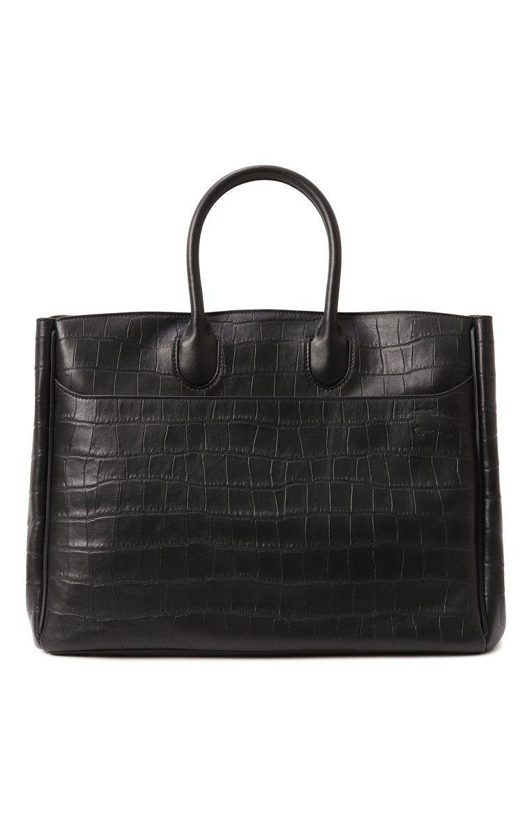 Женская сумка rocking horse medium BURBERRY черного цвета, арт. 8102468 | Фото 6 (Драгоценные камни: Проставлено; Материал: Натуральная кожа; Размер: medium; Материал сплава: Проставлено; Ремень/цепочка: На ремешке)