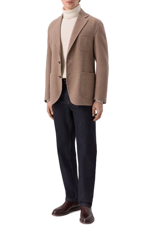 Шерстяной пиджак Stefano Ricci M1RSDB23T0/W0001P Бежевый  M1RSDB23T0/W0001P Фото 2