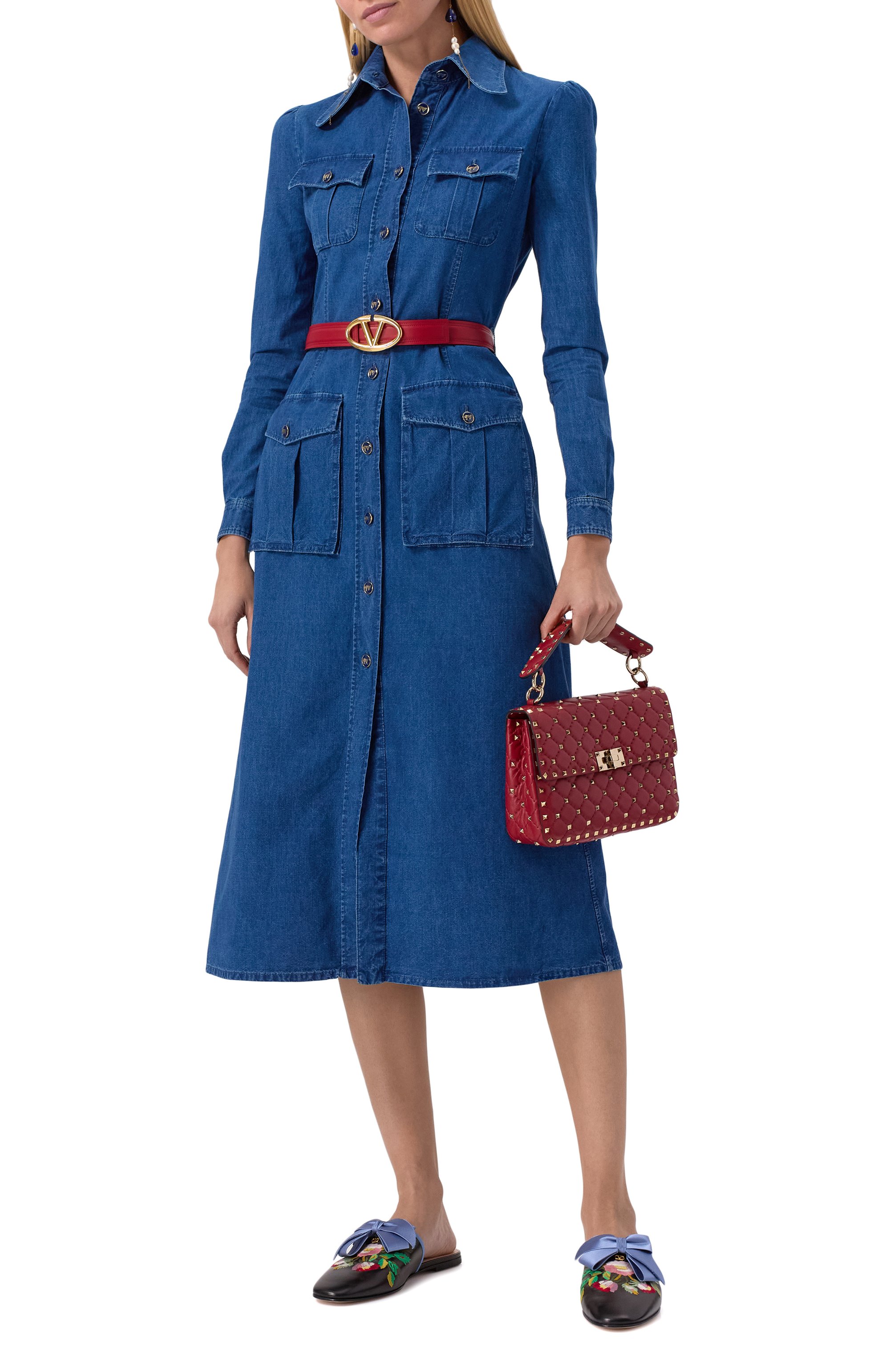 Джинсовое платье VALENTINO, арт. 6B3DA02Q94B, фото 2