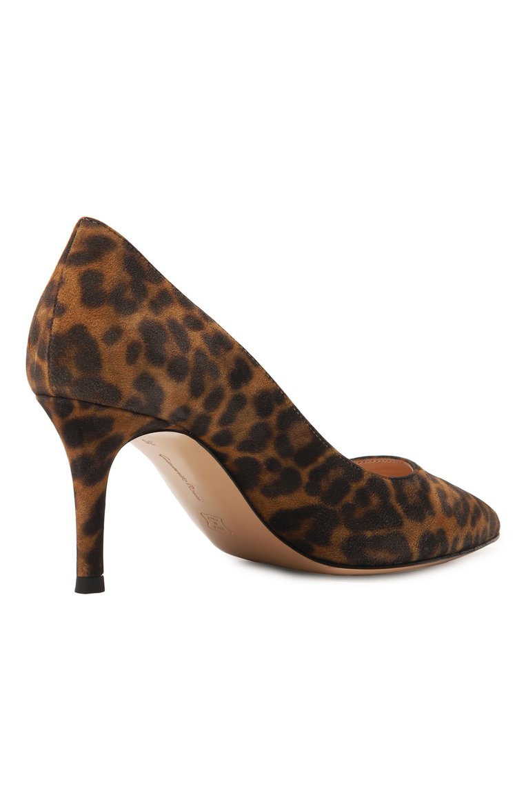 Женские замшевые туфли gianvito 70 GIANVITO ROSSI леопардового цвета, арт. G26770.70RIC.CMDALLP/35 | Фото 3 (Подошва: Плоская; Материал внутренний: Натуральная кожа; Каблук высота: Средний; Каблук тип: Шпилька; Материал внешний: Замша, Натуральная кожа; Автоматизация ТО: Проставлено; Автоматизация состава: Проставлено)