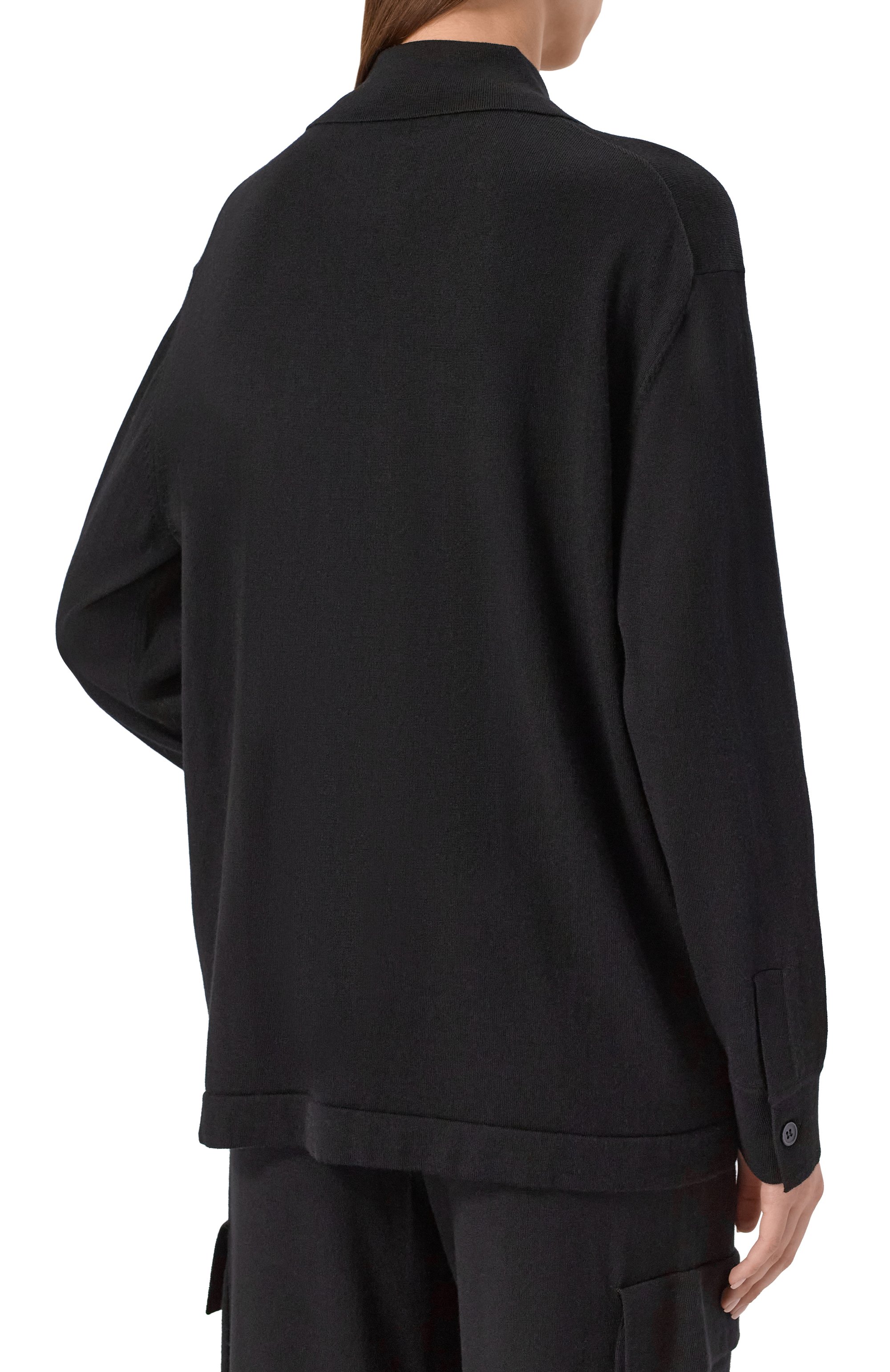 Рубашка из шерсти и кашемира P.A.R.O.S.H. черного цвета по цене 53900 руб., арт. LIME25-D540898, фото 4 Рубашка из шерсти и кашемира P.A.R.O.S.H., арт. LIME25-D540898, фото 4