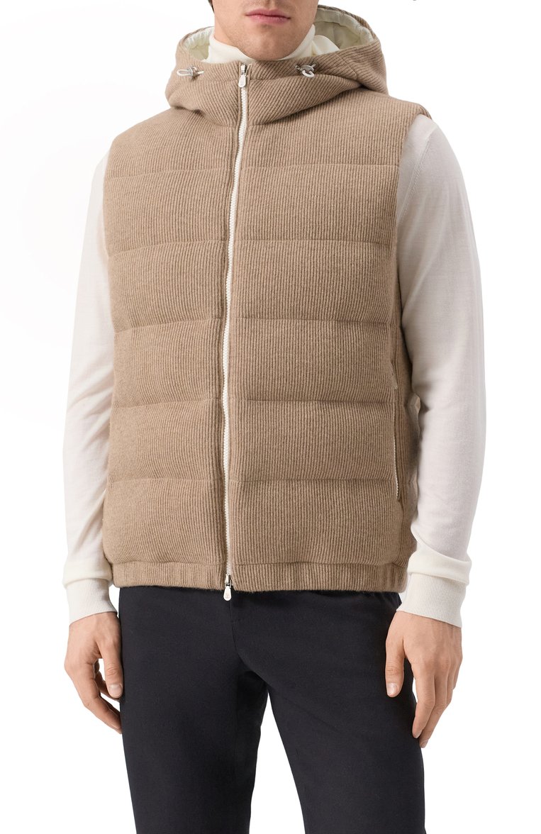 Пуховый жилет из кашемира BRUNELLO CUCINELLI, арт. M221P249, фото 1
