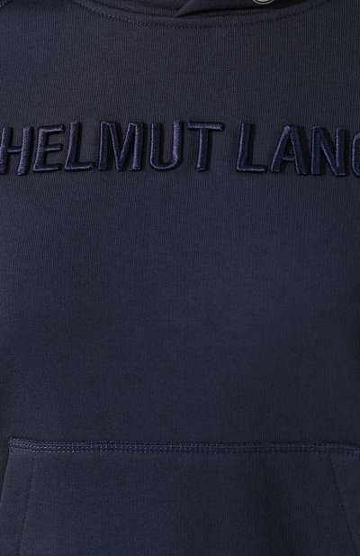 Хлопковое худи HELMUT LANG темно-синего цвета по цене 37750 руб., арт. J07DW503, фото 5 Хлопковое худи HELMUT LANG, арт. J07DW503, фото 5