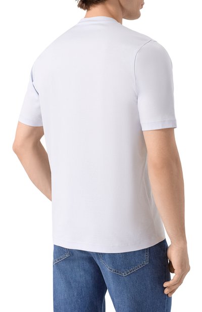 Хлопковая футболка MVST светло-голубого цвета по цене 49500 руб., арт. M26.CSM.K423/YAMU, фото 4 Хлопковая футболка MVST, арт. M26.CSM.K423/YAMU, фото 4