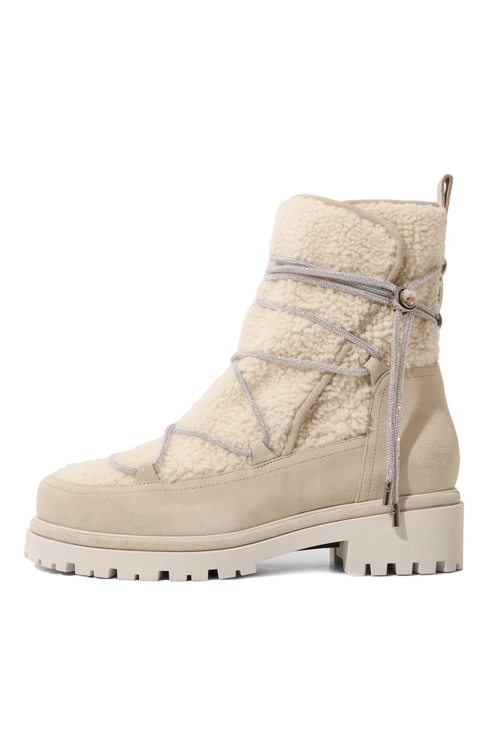 Комбинированные полусапоги aspen RENE CAOVILLA кремового цвета по цене 121500 руб., арт. C11554-025/CR01, фото 4 Комбинированные полусапоги aspen RENE CAOVILLA, арт. C11554-025/CR01, фото 4