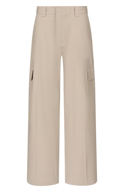 Женские хлопковые брюки-карго DSQUARED2 бежевого цвета, арт. S75KB0473/S53578 | Фото 1 (Матер�иал сплава: Проставлено; Длина (брюки, джинсы): Стандартные; Материал внешний: Хлопок; Драгоценные камни: Проставлено)