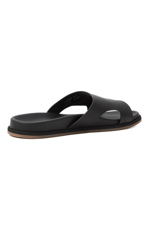 Кожаные шлепанцы Erik Santoni MCEG19059HV6MG0R Чёрный  MCEG19059HV6MG0R Фото 5