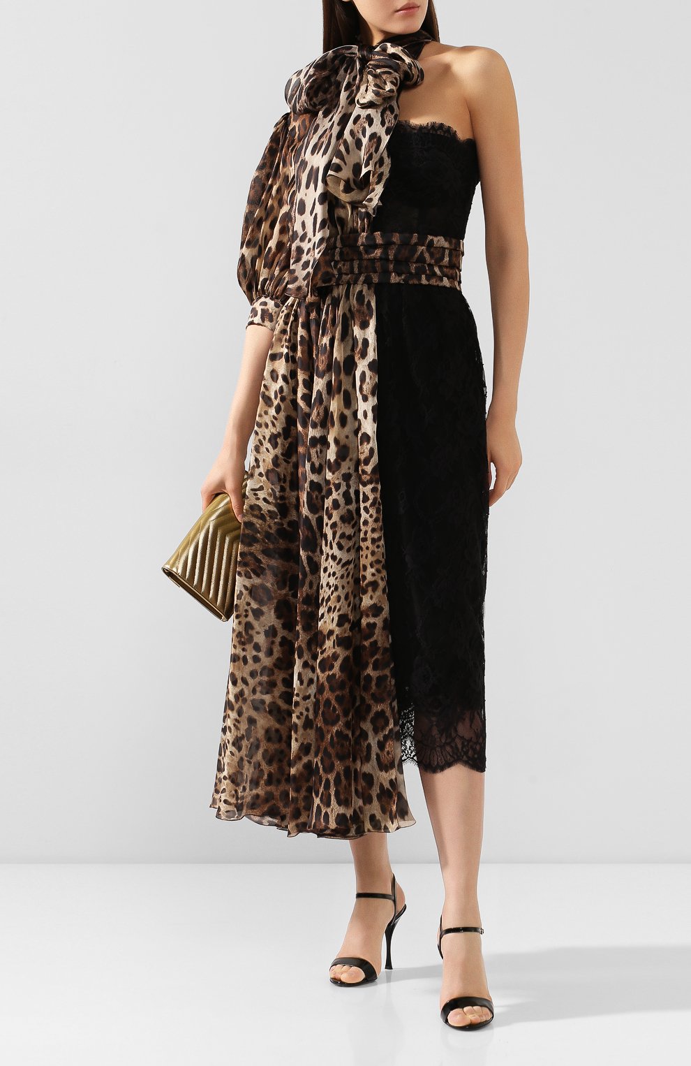 Платье DOLCE & GABBANA леопардового цвета по цене 542500 руб., арт. F6G7AT/GDR72, фото 2 Платье DOLCE & GABBANA, арт. F6G7AT/GDR72, фото 2