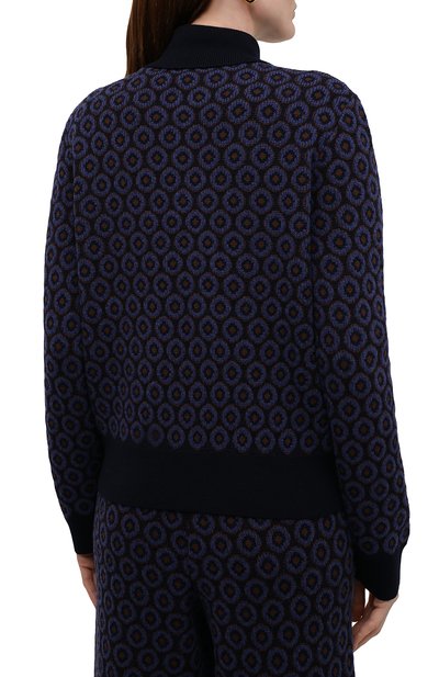 Шерстяной кардиган DRIES VAN NOTEN темно-синего цвета по цене 57950 руб., арт. 212-031270-3707, фото 4 Шерстяной кардиган DRIES VAN NOTEN, арт. 212-031270-3707, фото 4