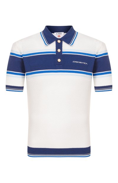 Мужская поло из хлопка и шерсти CASABLANCA, арт. M-SS26-KW-1304-01