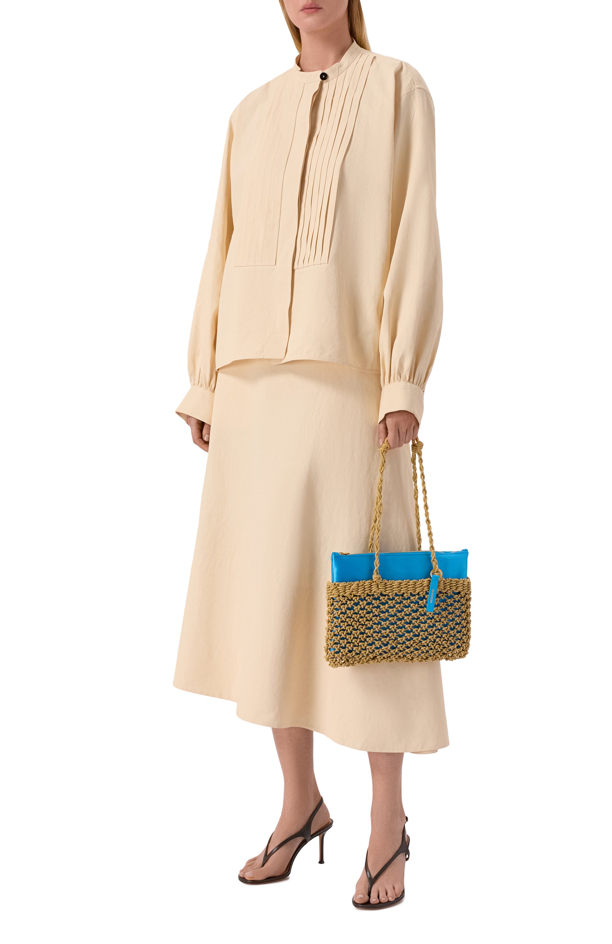 Сумка tangle JIL SANDER голубого цвета по цене 278500 руб., арт. J07ZH0069/P9340/P, фото 6 Сумка tangle JIL SANDER, арт. J07ZH0069/P9340/P, фото 6