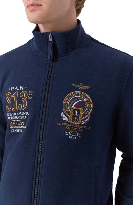 Хлопковая толстовка Aeronautica Militare FE2062UF00662 Синий  FE2062UF00662 Фото 5