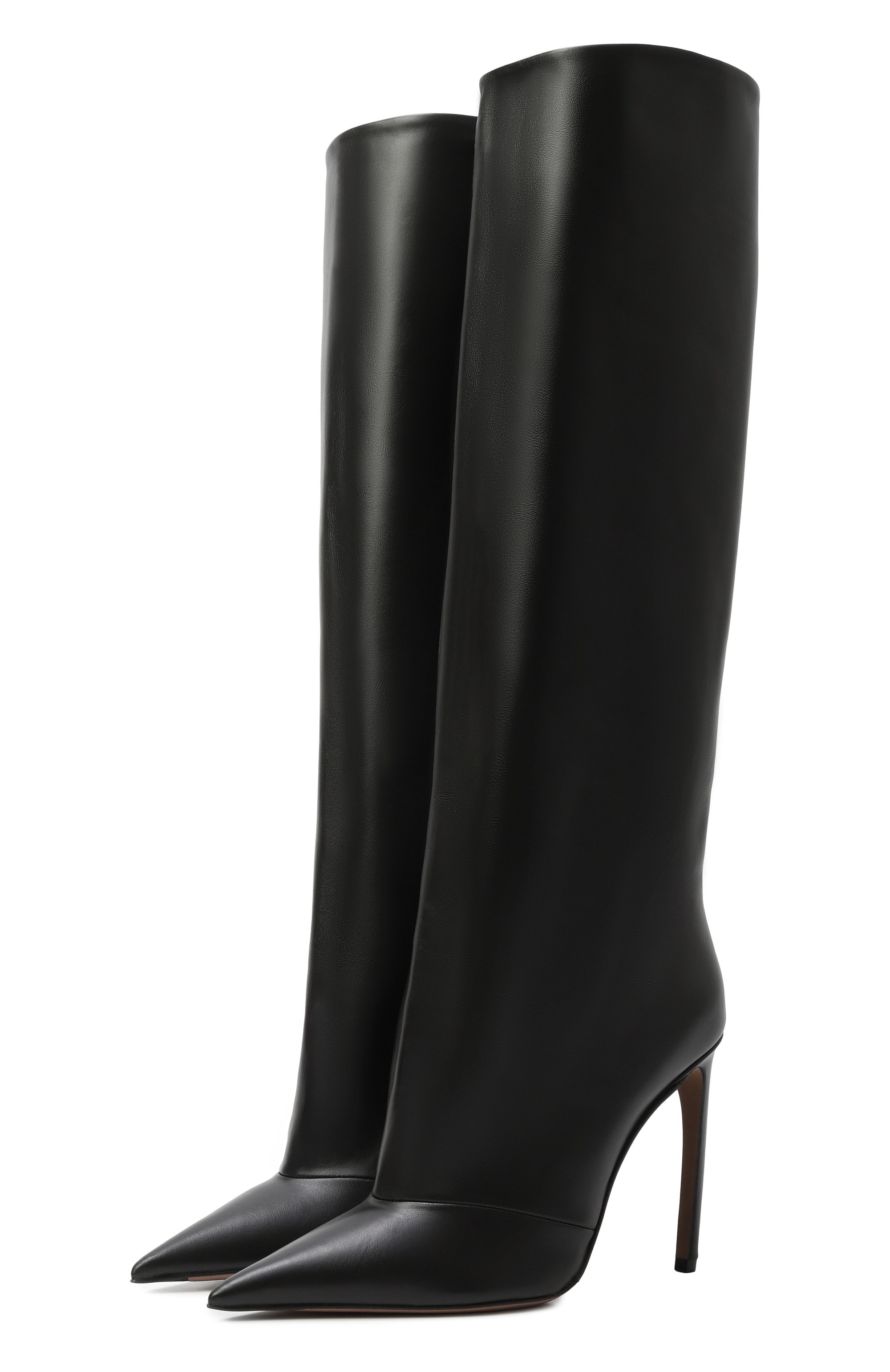 Кожаные сапоги devotion 105 DOLCE & GABBANA черного цвета по цене 195500 руб., арт. CU1223/A0831, фото 1 Кожаные сапоги devotion 105 DOLCE & GABBANA, арт. CU1223/A0831, фото 1