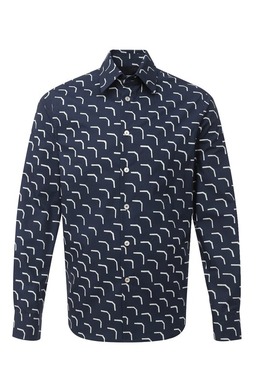 

Хлопковая рубашка Marni, Синий