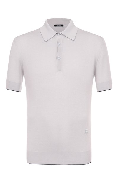 Мужская поло из шелка и хлопка BALMAIN, арт. FH1GB020/KI73