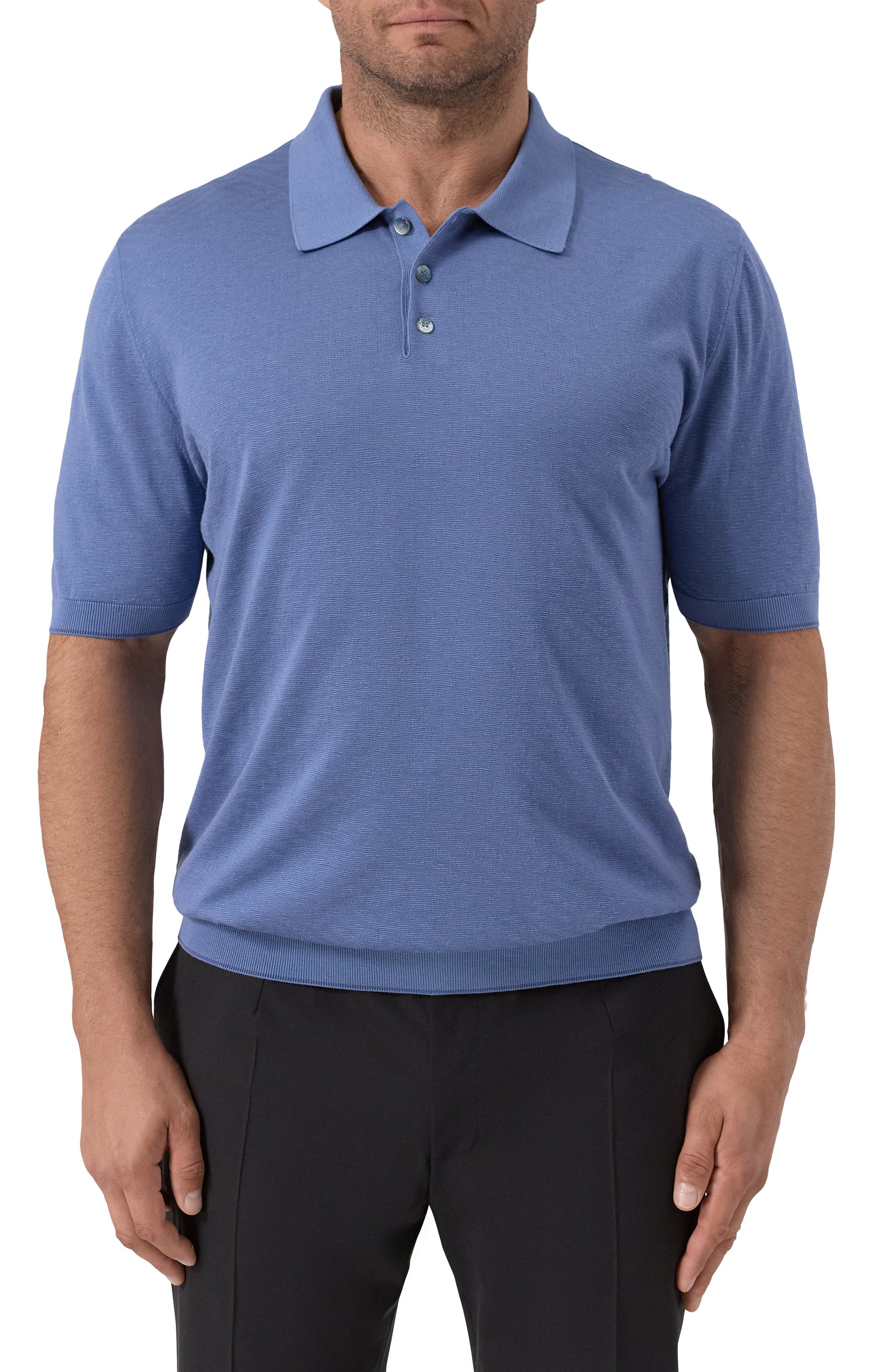 Поло из шелка и хлопка ZILLI голубого цвета по цене 164500 руб., арт. KBP002M0164VFAF00/62, фото 3 Поло из шелка и хлопка ZILLI, арт. KBP002M0164VFAF00/62, фото 3