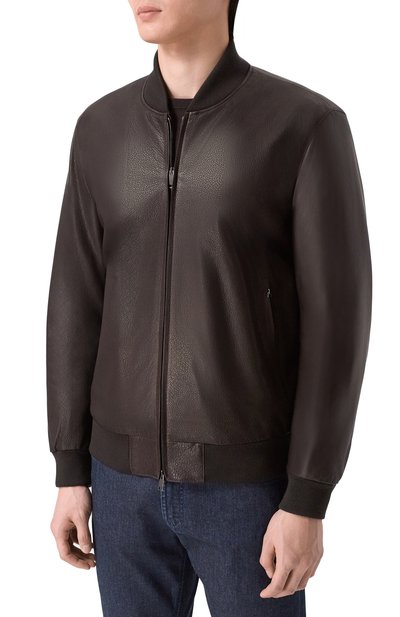 Кожаный бомбер BRIONI, арт. PLAD0LPD708/P9111, фото 3