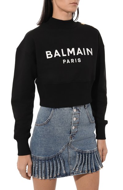 Хлопковый свитшот BALMAIN, арт. BF1J0040/BB02, фото 3