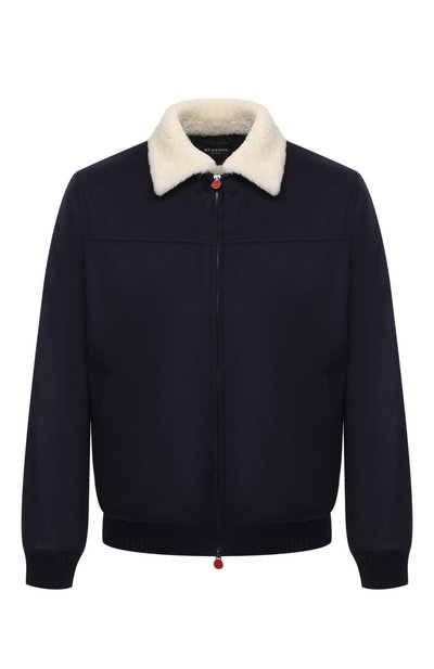 Мужской кашемировый бомбер с меховой подкладкой KITON, арт. UW0910MV03T83