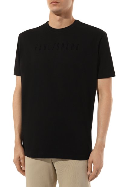 Хлопковая футболка PAUL&SHARK черного цвета по цене 21600 руб., арт. 14311638/011, фото 3 Хлопковая футболка PAUL&SHARK, арт. 14311638/011, фото 3