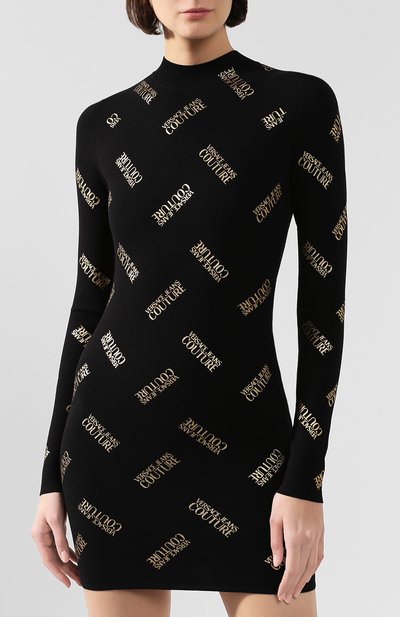 Платье VERSACE JEANS COUTURE черного цвета по цене 32500 руб., арт. B4HUA816-UDPM16/50309, фото 3 Платье VERSACE JEANS COUTURE, арт. B4HUA816-UDPM16/50309, фото 3