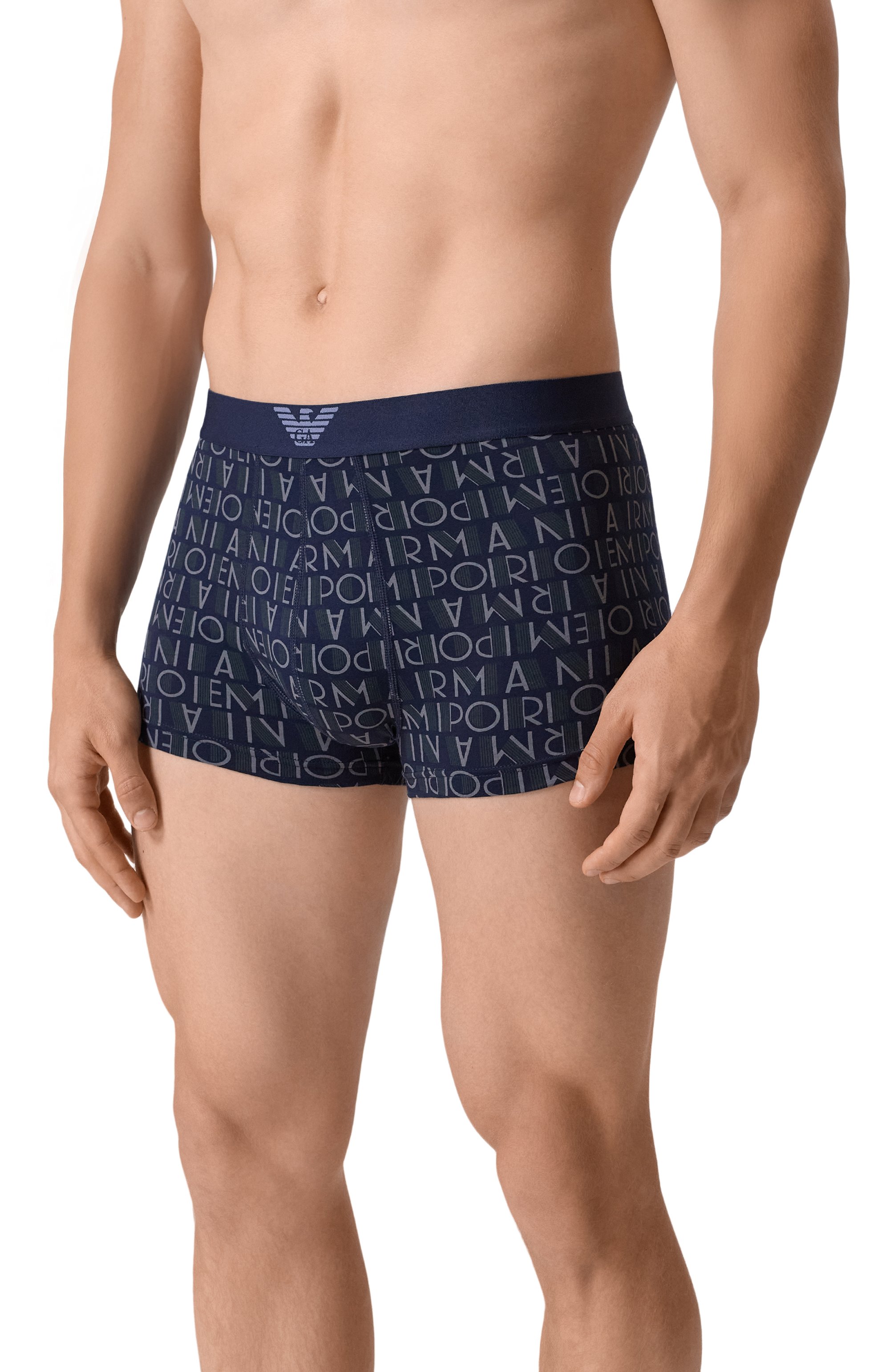 Хлопковые боксеры EMPORIO ARMANI темно-синего цвета по цене 3995 руб., арт. EM002170/AF14995, фото 2 Хлопковые боксеры EMPORIO ARMANI, арт. EM002170/AF14995, фото 2