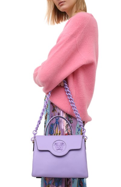 Сумка la medusa medium VERSACE сиреневого цвета по цене 318000 руб., арт. DBFI039/DVIT2T, фото 5 Сумка la medusa medium VERSACE, арт. DBFI039/DVIT2T, фото 5