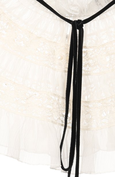 Шелковый воротник ANN DEMEULEMEESTER белого цвета по цене 141500 руб., арт. B0014578/FA732, фото 3 Шелковый воротник ANN DEMEULEMEESTER, арт. B0014578/FA732, фото 3