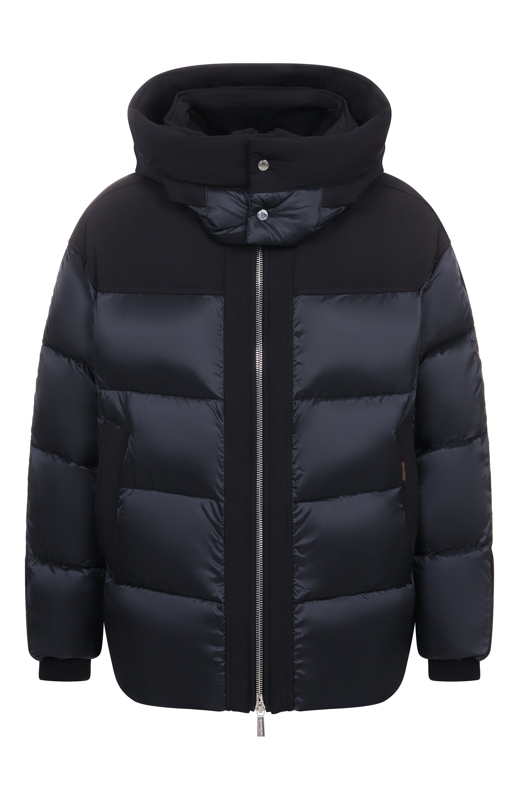 Пуховик agordo-shk MOORER темно-синего цвета по цене 293000 руб., арт. AG0RD0/SHK, фото 1 Пуховик agordo-shk MOORER, арт. AG0RD0/SHK, фото 1